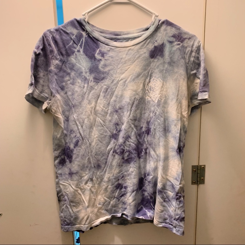blue tie dye obey t shirt
